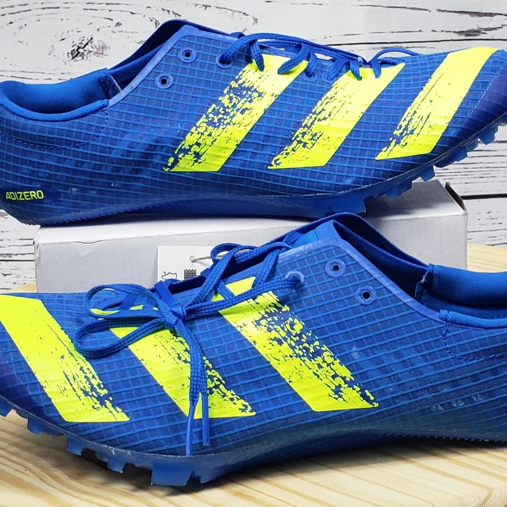 Adidas Adizero Finesse Blue Yellow Track & Field Spikes Shoe Cleat Sz 11